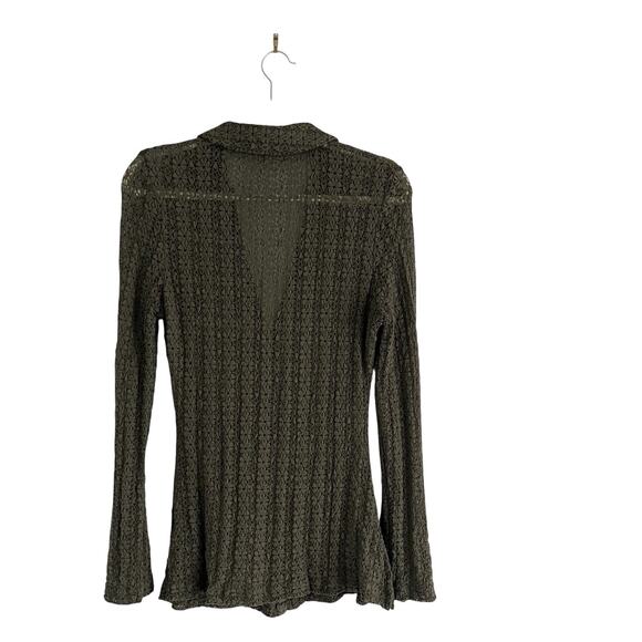 Natural life Carina Lace blouse forest green sz Large Boho chic festival top - Picture 4 of 10